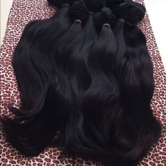 COPY - 20” Raw Virgin Unprocessed Natural Brown Malaysian Straight Weft Hair Ex… - Picture 3 of 5